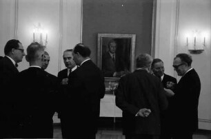 Stuttgart: Villa Reitzenstein; Besuch bei der Landesregierung; Gruppe mit Journalisten aus Freiburg