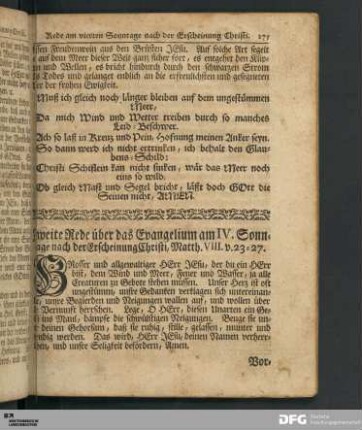 Zweite Rede über das Evangelium am IV. Sonntage nach der Erscheinung Christi