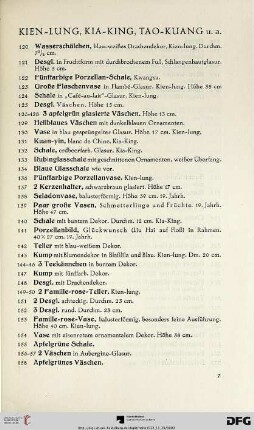 Kein-Lung, Kia-King, Tao-Kuang u.a. (Nr. 120-164)