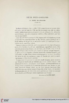 Tête d’un gaulois au musée de Bologne