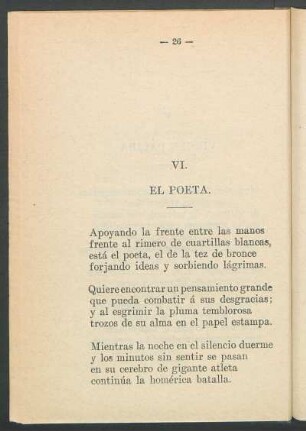 VI : El poeta
