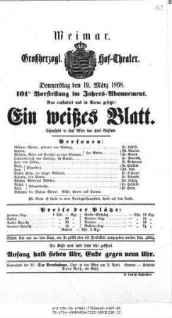 Ein weißes Blatt