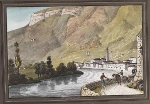 'Solagna presso Bassano - F. ? Martens f(ecit)' Aquarell