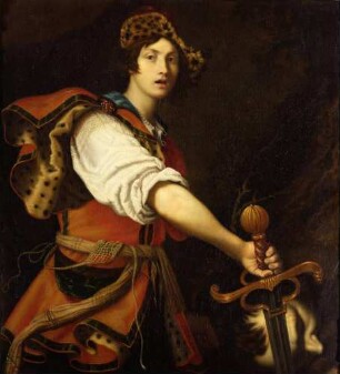 David mit dem Haupt Goliaths