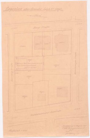 Wohnhaus Böhmer, Heidelberg: Lageplan 1:500
