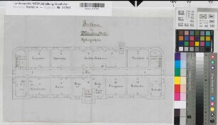 Minden (Minden) Posthaus Grundriß Kellergeschoß um 1910 1 : 100 30 x 47 Zeichnung Oberpostdirektion Münster