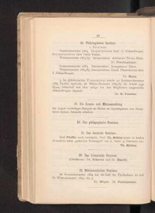 16. Philologisches Institut.
