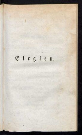 Elegien