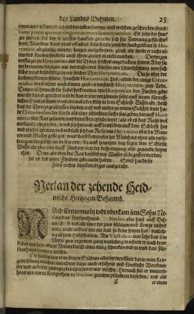 Neclan der zehende Heidnische Hertzog in Behaimb