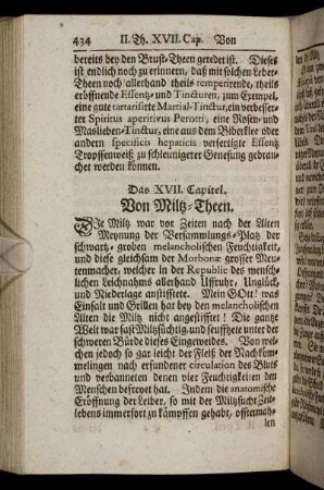 Das XVII. Capitel. Von Miltz-Theen.