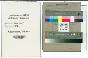 Entnazifizierung Wilhelm Kirschbaum , geb. (Militaerregierung)