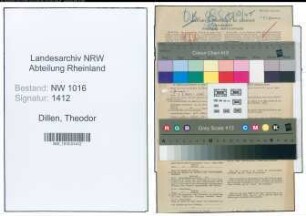 Entnazifizierung Theodor Van Dillen , geb. 13.11.1895 (Postschaffner)