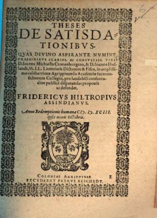 Theses de satisdationibus
