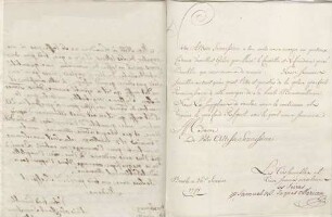 Samuel Merian / Johann Jacob Merian an Karoline Luise von Baden (Basel)