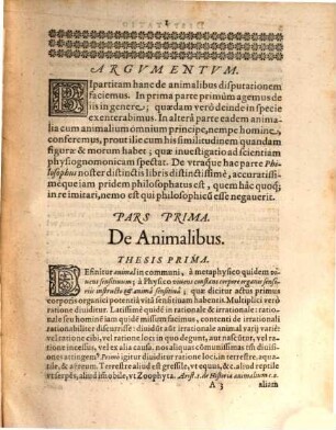Disputatio Philosophica De Animalibus