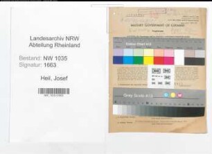 Entnazifizierung Josef Heil , geb. 29.06.1905 (Steiger)