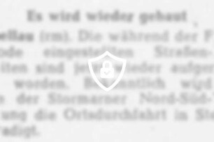 Es wird wieder gebaut