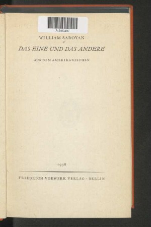 Das Eine und das Andere