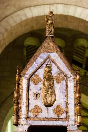 Frankreich. Auvergne. Allier. Ebreuil. Eglise Saint Leger. Schrein des Heiligen Leodegar