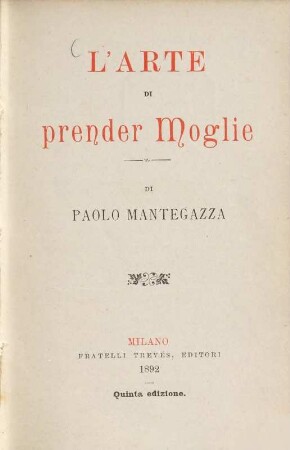 L'Arte di prender Moglie