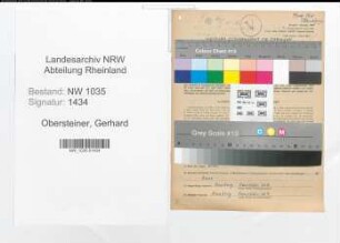 Entnazifizierung Gerhard Obersteiner , geb. 13.04.1903 (Foerdermaschinist)