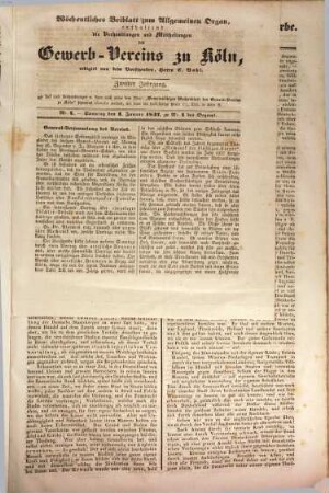 Allgemeines Organ für Handel und Gewerbe und damit verwandte Gegenstände. 3. 1837