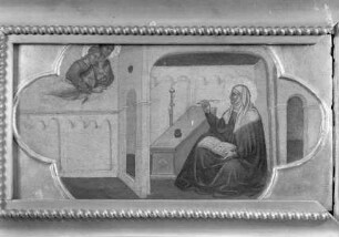 Darstellungen aus der Legende der heiligen Katharina von Siena / Legende der heiligen Birgitta — Vision von Jesus und Maria der heiligen Birgitta