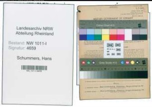 Entnazifizierung Hans Schummers , geb. 18.02.1908 (Gewerbeoberlehrer)