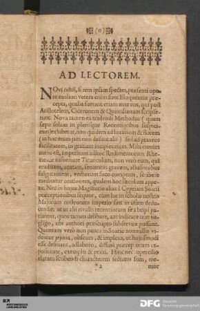 Ad Lectorem.