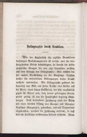 Heliographie durch Reaktion.