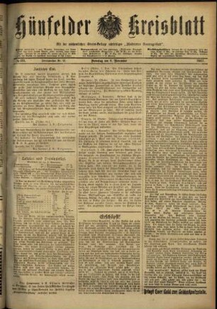 Ausgabe vom Dienstag, den 06. November 1917.