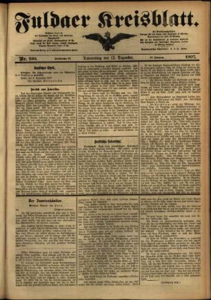 Ausgabe vom Donnerstag, den 12. Dezember 1907.