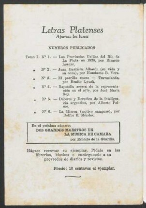 Numeros publicados