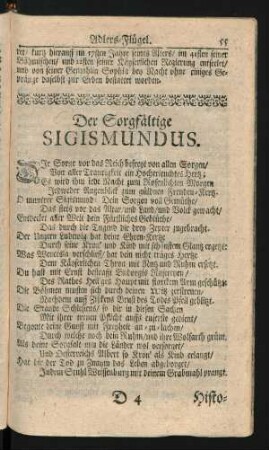 Der Sorgfältige Sigismundus.