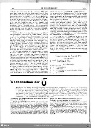Steuertermine für August 1935