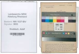 Entnazifizierung Adolf Knobloch , geb. 24.05.1897 (Angestellter)