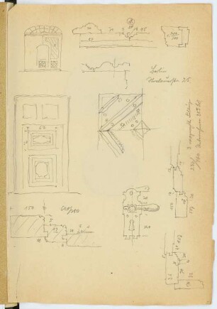 Tür, Berlin: Ansicht, Details (aus: Skizzen- und Fotoalbum 3)