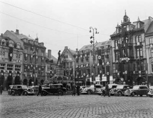 Reichenberg, Altstädter Platz : Reichenberg (Liberec/Tschechische Republik). Altstädter Platz mit Metzner-Brunnen