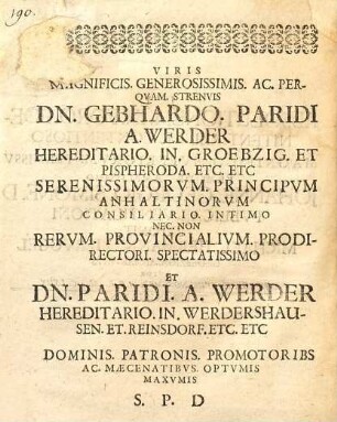 Absolutionem. In. Foro. Poenitentiali. Et. Continentioso Magnifico. Superiorum. Permissu Praeside. Amplissimo Johanne. Georgio. Simone. D Publicae. Ventilationi Exponit Michael. Hermann. Ziervogel Groebziga. Anhaltinus Autor Ienae. Die. XVIII. Novembr. A.O.R. M.DC.LXIIX