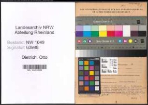 Entnazifizierung Otto Dietrich , geb. 27.02.1901 (Landwirt)