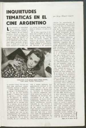 Inquietudes temáticas en el cine argentino