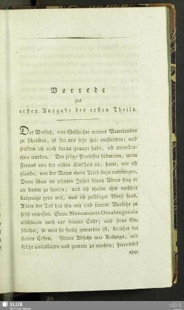 Vorrede zur ersten Ausgabe des ersten Theils