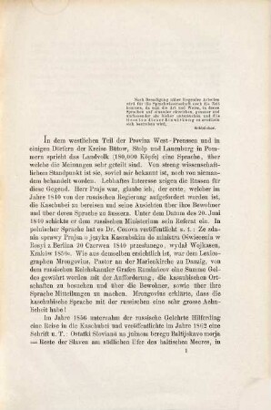 Beiträge der Slavischen Dialektologie, I,1