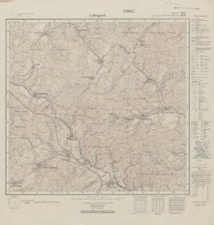 5023 (alte Nr.: 2924) Ludwigseck, Meßtischblatt (4 cm - Karte)