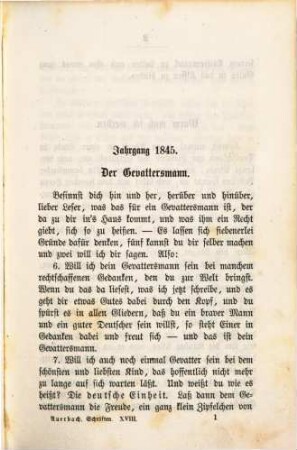 Berthold Auerbach's gesammelte Schriften. 18, Schatzkästlein des Gevattersmanns ; 2