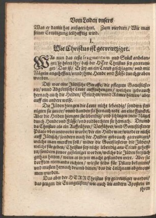 I. Wie Christus ist gecreutziget.