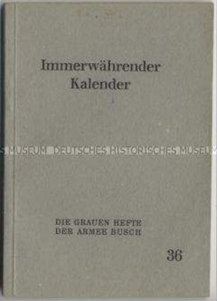 Heft aus der Schriftenreihe "Die 'Grauen Hefte' der Armee Busch" mit Kalendergeschichten (Nr. 36)