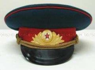 Schirmmütze zur Paradeuniform für Offiziere der Landstreitkräfte (Motorisierte Schützen), Sowjetunion