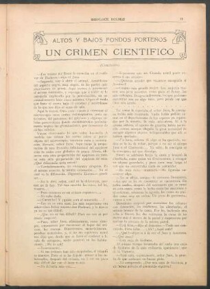 Altos y bajos fondos porteños - Un crimen científico - [Conclusión]
