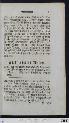 Fünfzehnter Absatz.